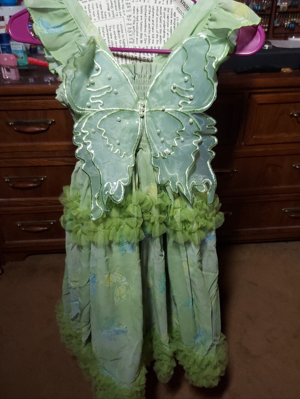 Green Fairy Butterfly Dress Costume for Kids - Unbranded